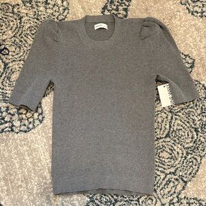 Nine West Gray Ribbed Knit Sweater